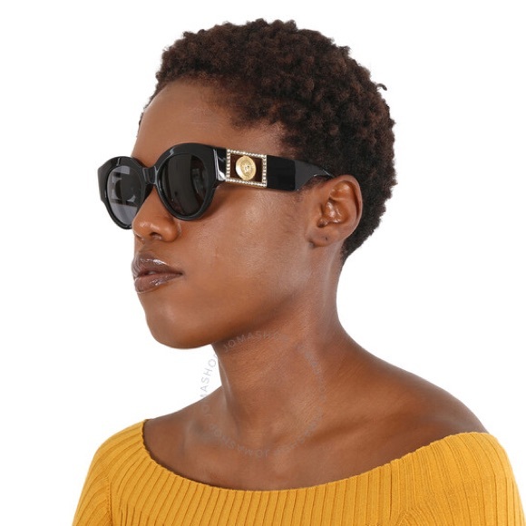 NEW VERSACE BLACK SUNGLASSES - Picture 2 of 6